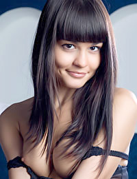 Landysh A is sexy as hell in a sheer black cami set today.